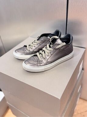 MM6 Maison Margiela Metallic Leather Low-Top Sneakers - Size 37